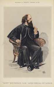 Alfred Tennyson, költő díjas (színes litó) alkotó: English School