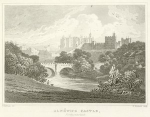 Alnwick kastély, Northumberland (metszet) alkotó: English School