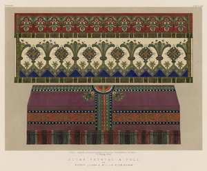 Oltár Frontal és Pall, Jones és Willis urak, Birmingham alkotó: English School