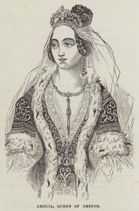 Amelia, Görögország királynője (metszet) alkotó: English School
