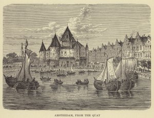 Amszterdam, a rakpartról (metszet) alkotó: English School