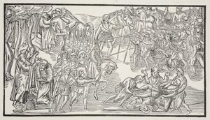 Egy ír főnökök utolsó harca, 1581 (szépia fotó) alkotó: English School