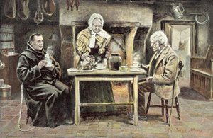 Egy ír otthon (színes litho) alkotó: English School