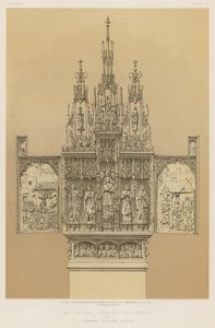 Elefántcsontból faragott triptichon, T Gremser, Augsburg, Bajorország alkotó: English School
