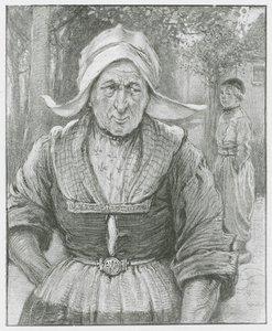 Egy öreg holland nő (litográfia) alkotó: English School