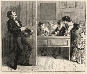 Egy tanítói csók (metszet) alkotó: English School