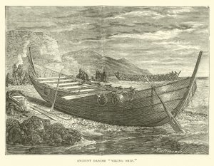 Ősi dán viking hajó alkotó: English School
