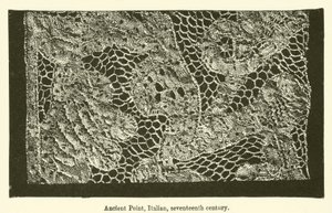 Ancient Point, olasz, tizenhetedik század (metszet) alkotó: English School