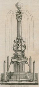 Ősi számlap és szökőkút, 1656-ban állították fel a londoni Leadenhall Cornerben alkotó: English School