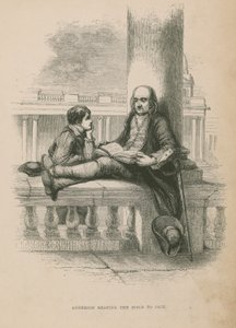 Anderson felolvassa Jacknek a Bibliát; illusztráció: Szegény Jack, Frederick Marryat alkotó: English School