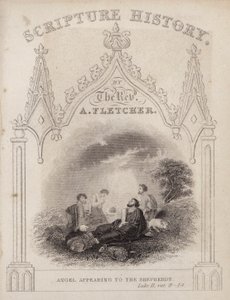 Angyal megjelenik a pásztoroknak, II. Lukács, 8-14. vers (metszet) alkotó: English School