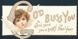 Engelhaftes Kind, Neujahrskarte