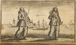Ann Bonny és Mary Read kalózok alkotó: English School