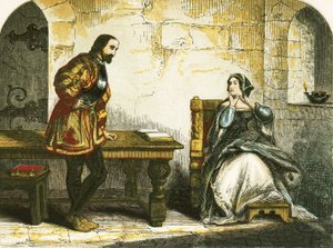 Anne Boleyn interjúja a torony hadnagyával alkotó: English School