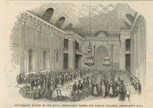 A Királyi Szabadkőműves Iskola jubileumi vacsorája lánygyermekeknek alkotó: English School