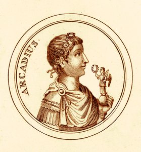Arcadius, illusztráció a The Universal Historical Dictionary-ből, George Crabbtól, 1825-ben (digitálisan javított kép) alkotó: English School