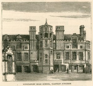 A London School Board felépítése: Winstanley Road School, Clapham Junction, London alkotó: English School