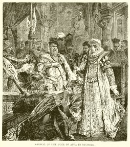 Alva herceg érkezése Brüsszelbe alkotó: English School