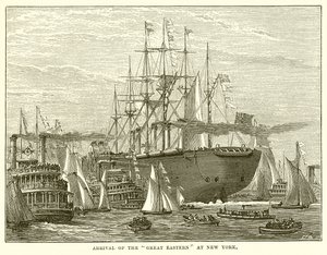 A Great Eastern megérkezése New Yorkba alkotó: English School