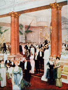 Vacsorára érkezés a Savoyába 1912-ben alkotó: English School
