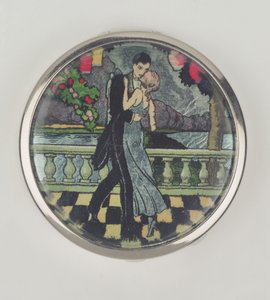 Art Deco Dancers Powder Compact, Stratnoid, 1920-30 (zománc) alkotó: English School