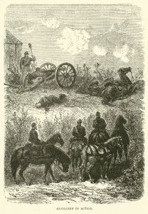 Tüzérség akcióban, 1870. október alkotó: English School
