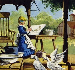 Anna Mary Robertson gyermekkorában szeretett festeni alkotó: English School