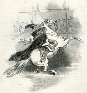 Astleys Amphitheatre, London, jelenet a cirkuszban alkotó: English School