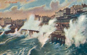 Brightonban (színes litográfia) alkotó: English School