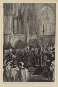Egy indiai veterán sírjánál (metszet) alkotó: English School