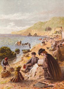 A tengerparton (színes litográfia) alkotó: English School