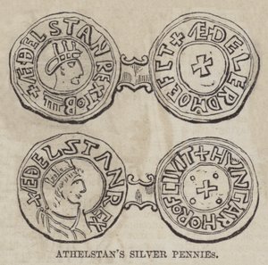 Athelstan ezüstpénzei (metszet) alkotó: English School