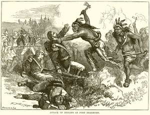 Indiánok támadása Fort Dearbornnál alkotó: English School
