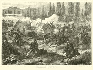 Támadás a francia szállítókonvoj ellen, 1870. szeptember alkotó: English School