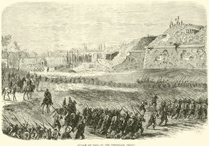 A versailles-i csapatok támadása Párizs ellen, 1871. március alkotó: English School