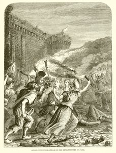 A párizsi forradalmárok támadása a Bastille ellen alkotó: English School