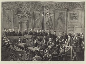 Kísérlet a királynő lelövésére, Roderick Maclean a windsori bíró előtt, bíróság elé állították alkotó: English School