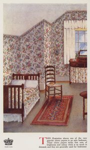 Tetőtéri hálószoba (színes litho) alkotó: English School