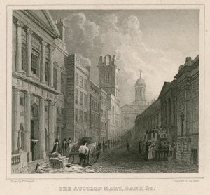 Auction Mart, St Bartholomews Lane, London és Bank alkotó: English School