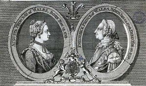 Augusta, walesi hercegnő (1719-72) és Frederick Louis, walesi herceg (1707-51), emlékmű a Gentleman