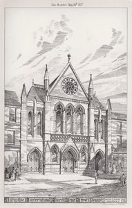 Augustine gyülekezeti templom, Friar Street, Reading (metszet) alkotó: English School