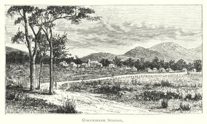 Ausztrália: Coranderrk állomás (metszet) alkotó: English School