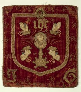Krisztus öt sebének jelvénye (hímzett textil) alkotó: English School