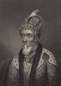 Bahadur Shah II, az utolsó mogul császár (metszet) alkotó: English School