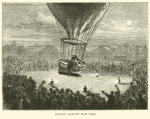 Párizsból induló léggömb, 1870. szeptember alkotó: English School