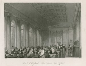 Bank of England, ötfontos bankjegyiroda alkotó: English School