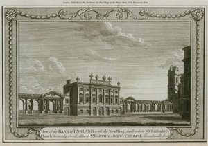 Bank of England, West Wing, Sir Robert Taylor hozzáadta, 1783 alkotó: English School