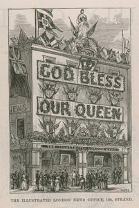 Banner díszíti az Illustrated London News Offices alkotó: English School