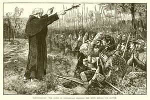 Bannockburn: Inchaffray apátja megáldja a skótokat a csata előtt