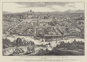 Banza Lovangiri, az egykori Lovango Királyság fővárosa, 1670 körül (fotó) alkotó: English School